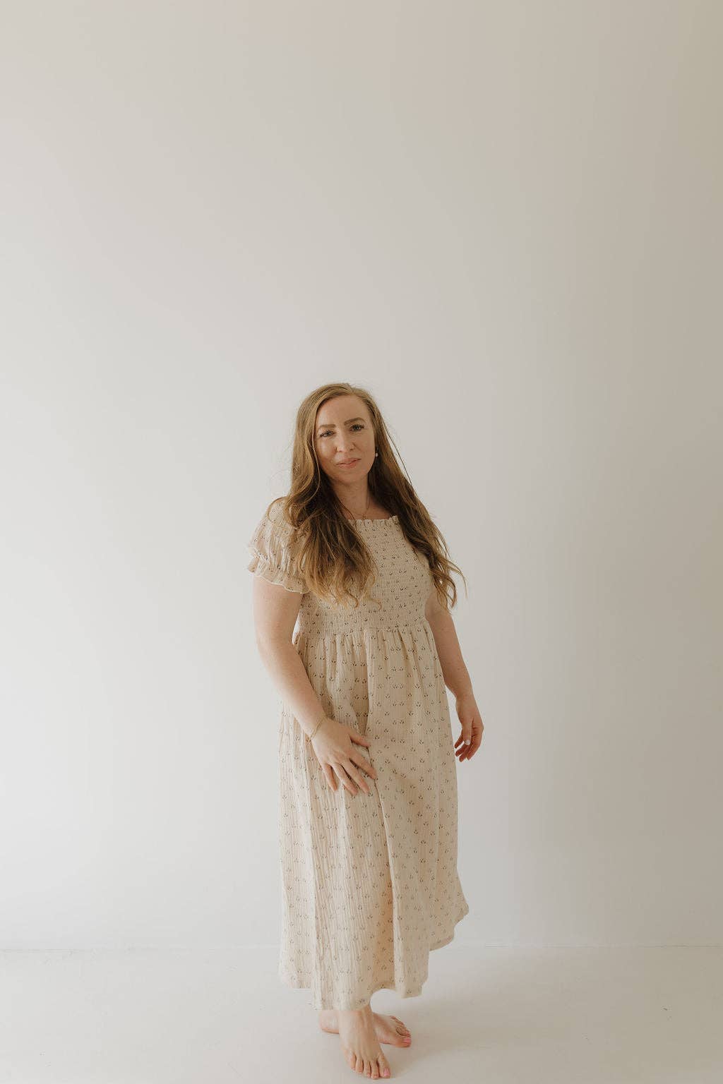 Women's Short Sleeve Muslin Dress | Flora