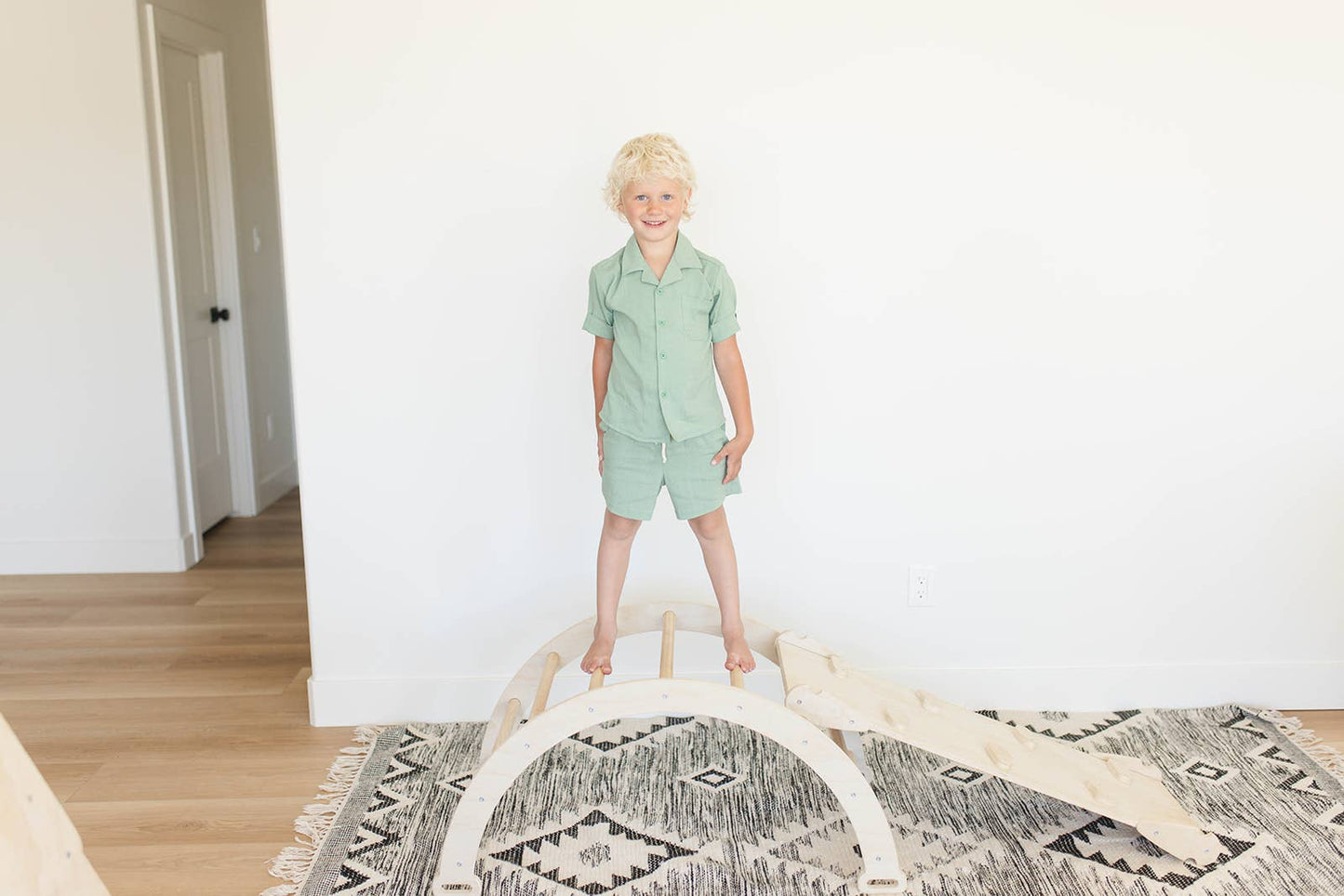 Cotton Linen Set in Mint