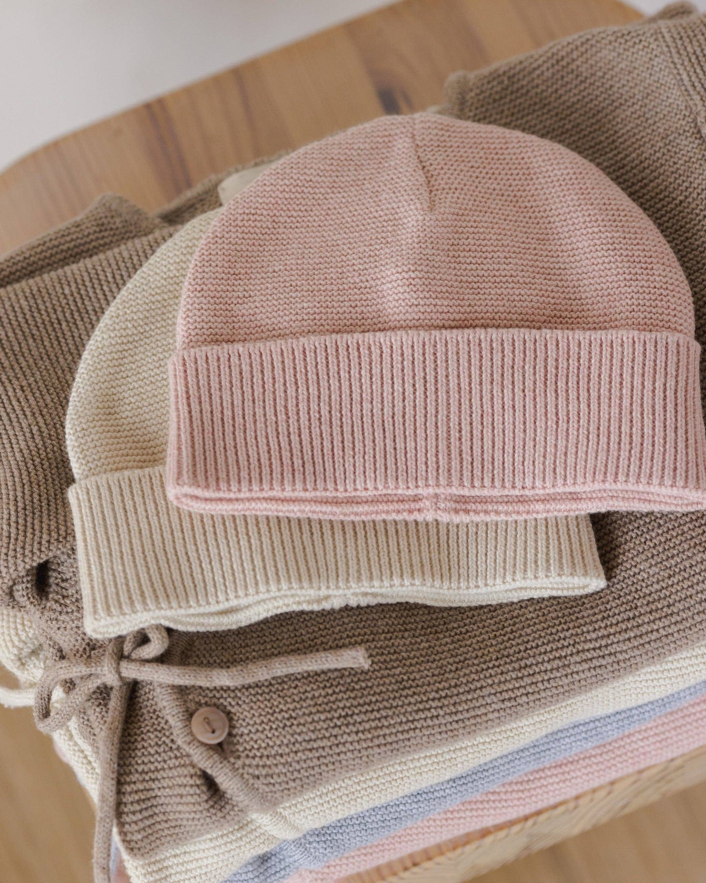 Baby Beanie Heathered Natural