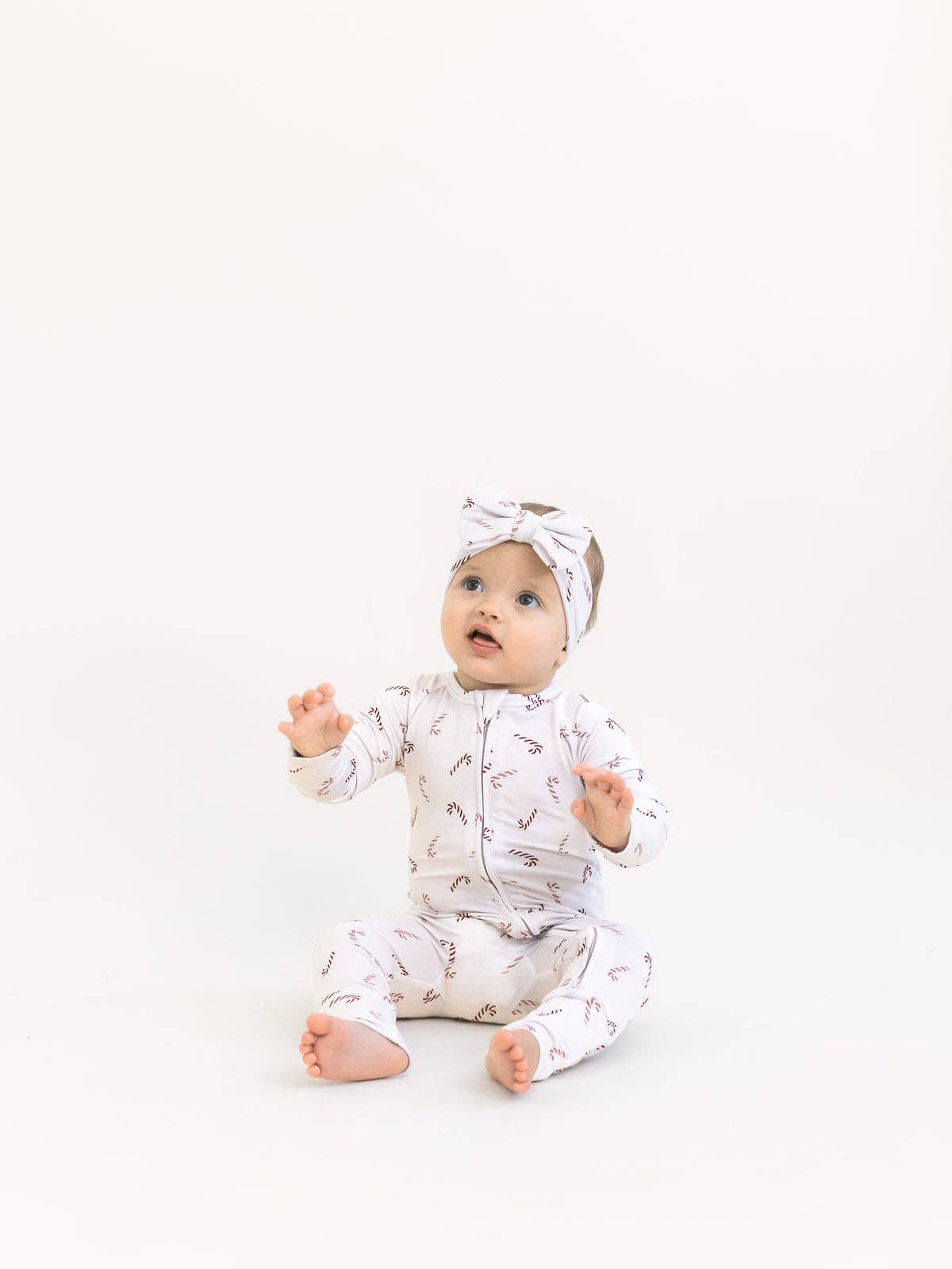 Candy Cane | Bamboo Zip Romper