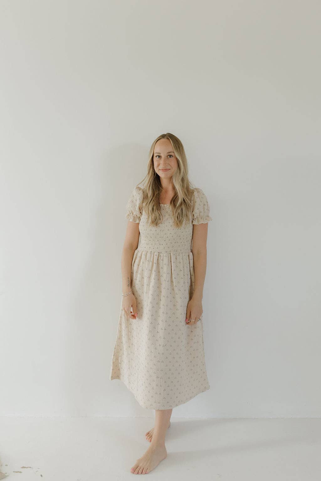 Women's Short Sleeve Muslin Dress | Flora
