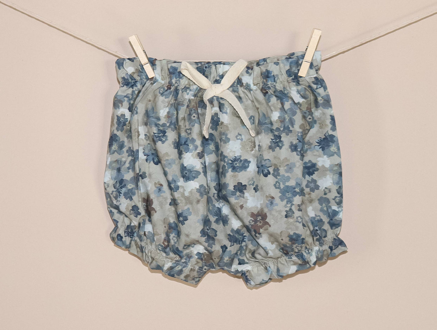 Forget-Me-Not Floral Dress w/ Puff Sleeves & BLOOMERS | 4/5y