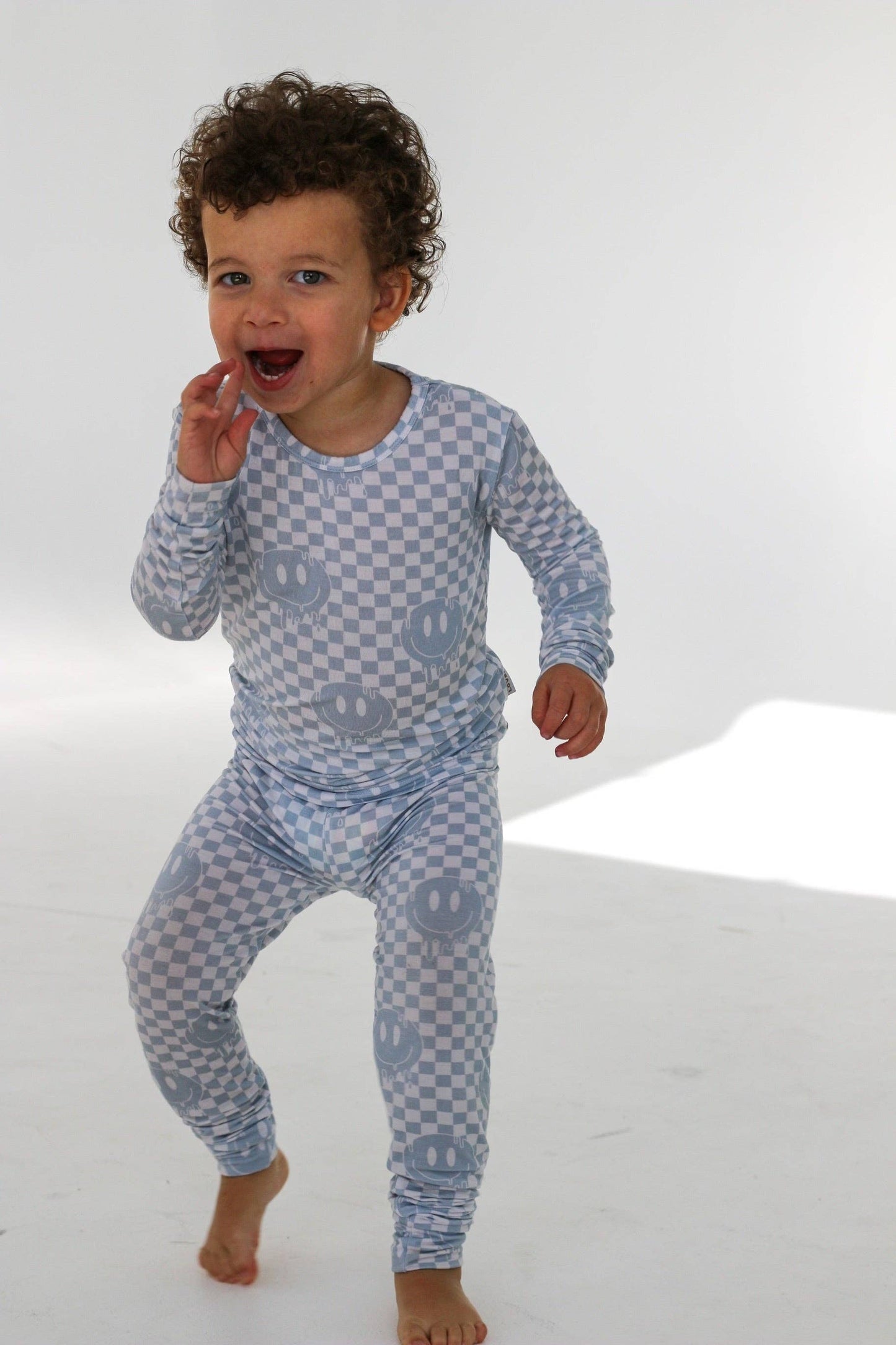 Blue Drip Smiley 2 Piece Set