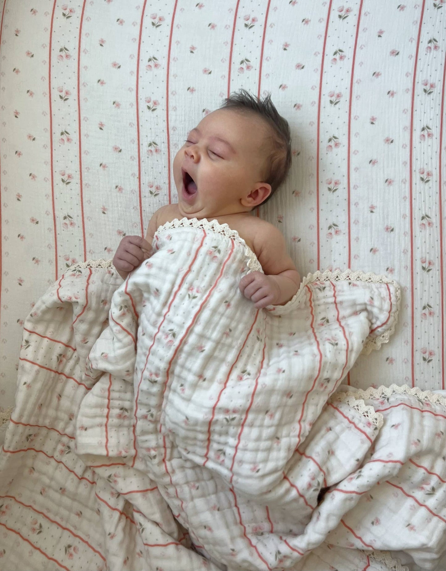 Blush Meadow 6 Layer Gauze Blanket