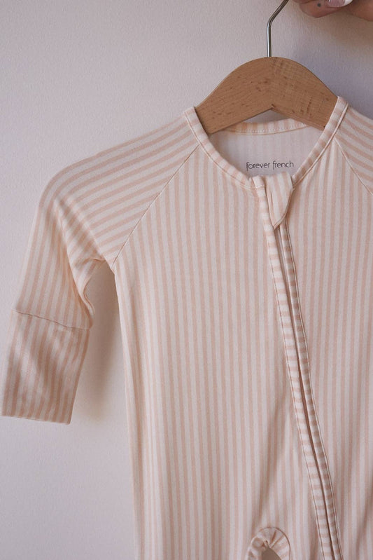 Bamboo Zip Pajamas | Sadie Stripe