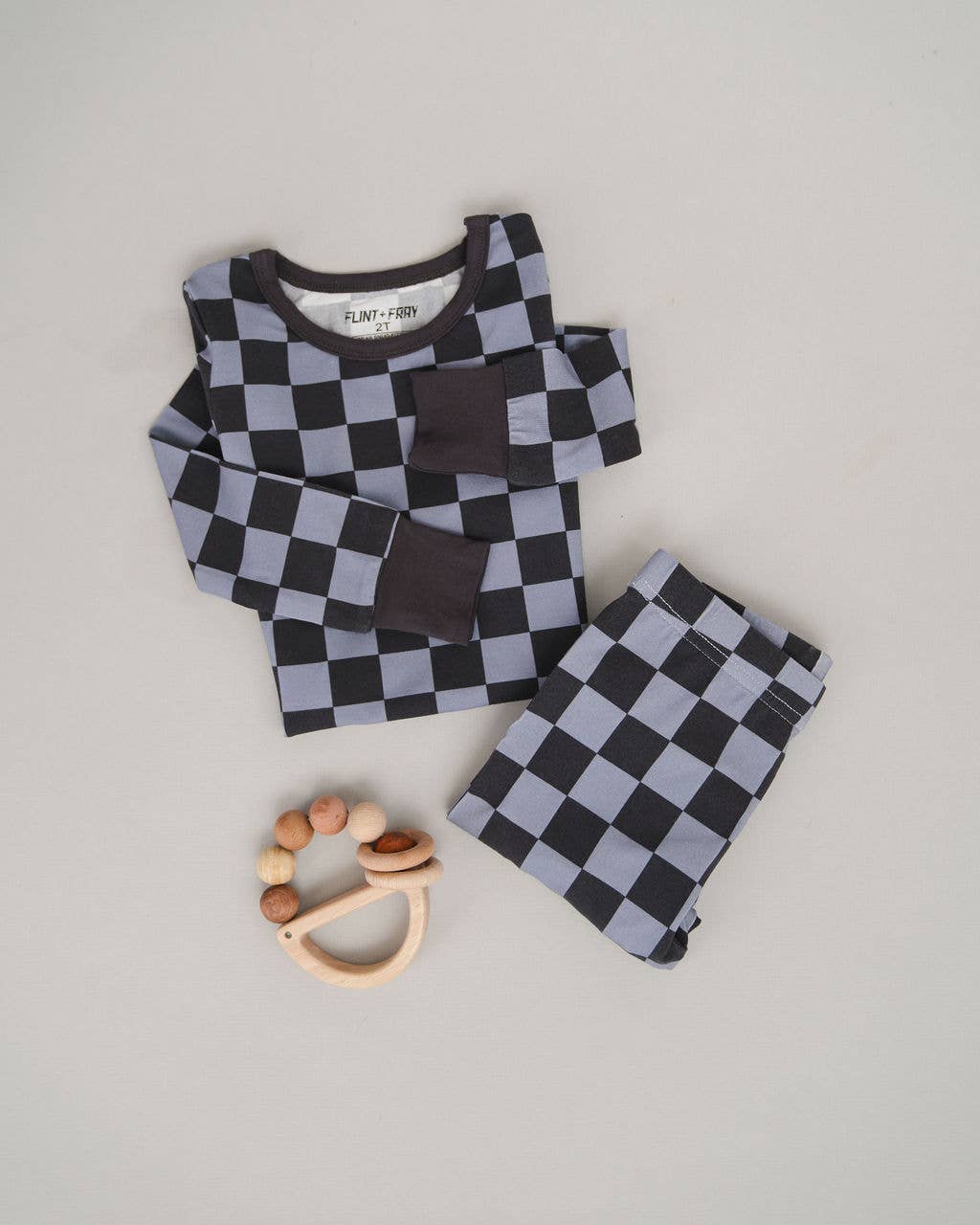 Stone Checkers Bamboo 2-Piece Pajama Set
