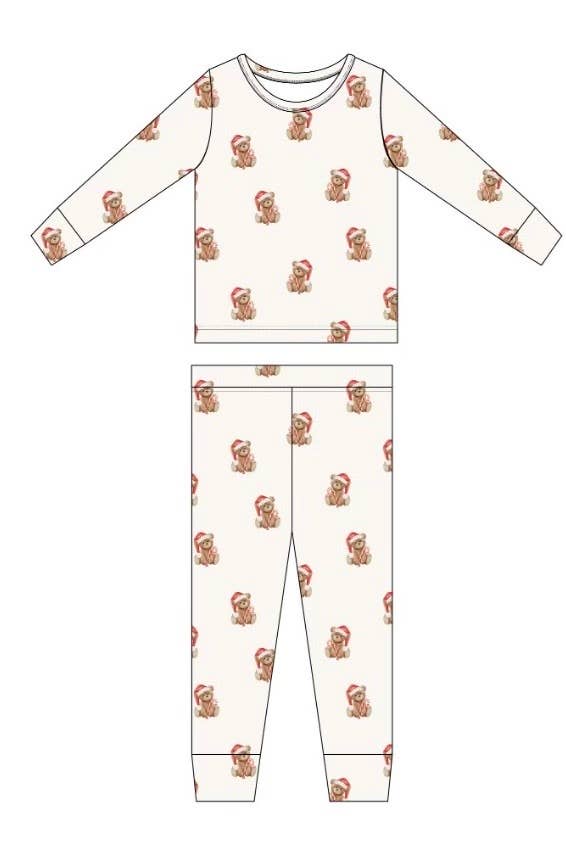 Christmas Teddy 2 Piece Set | Ribbed