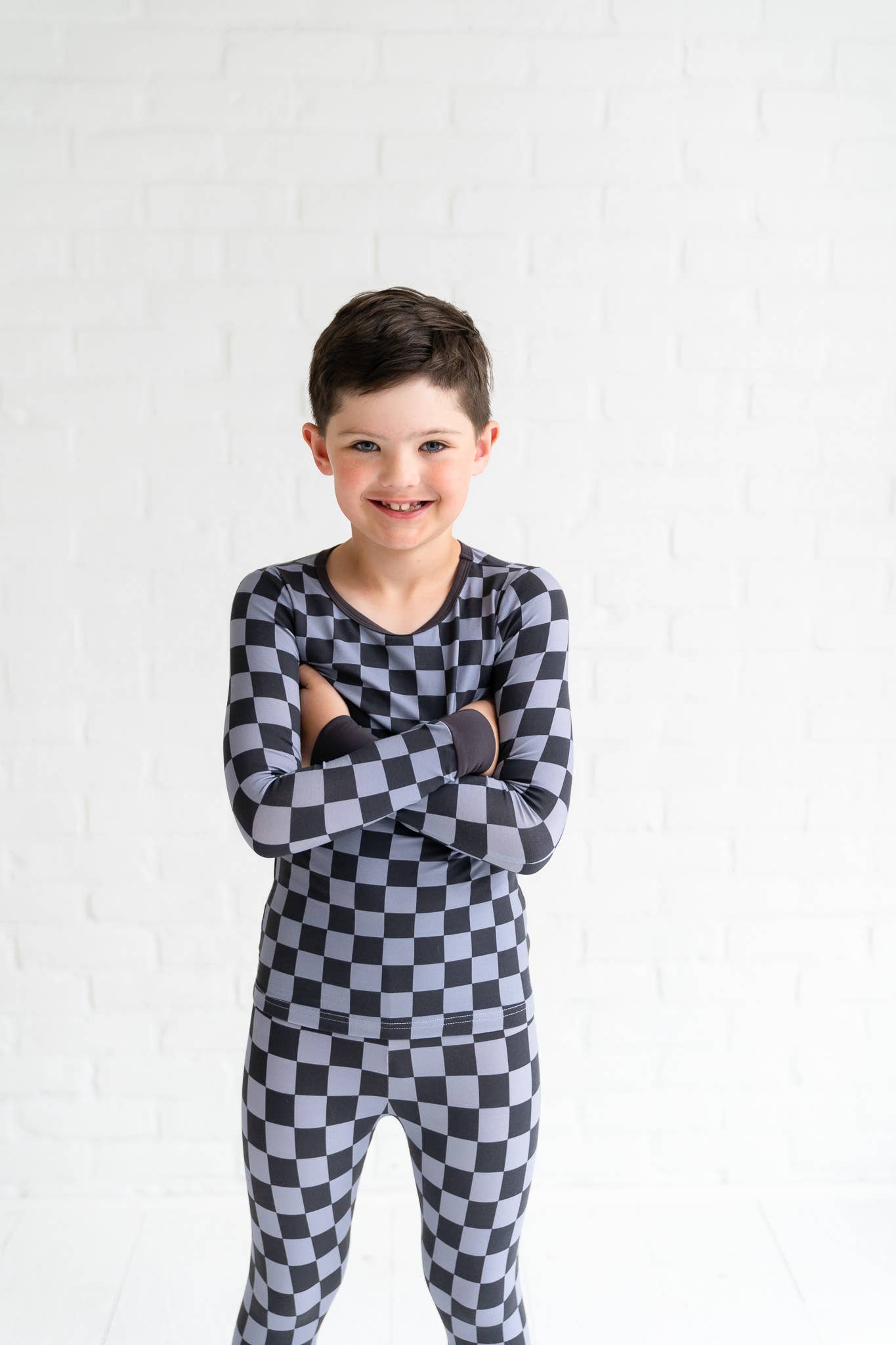 Stone Checkers Bamboo 2-Piece Pajama Set