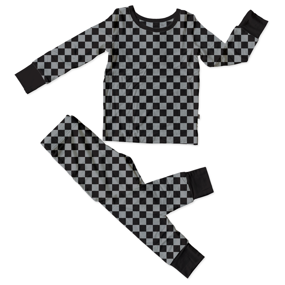 Stone Checkers Bamboo 2-Piece Pajama Set
