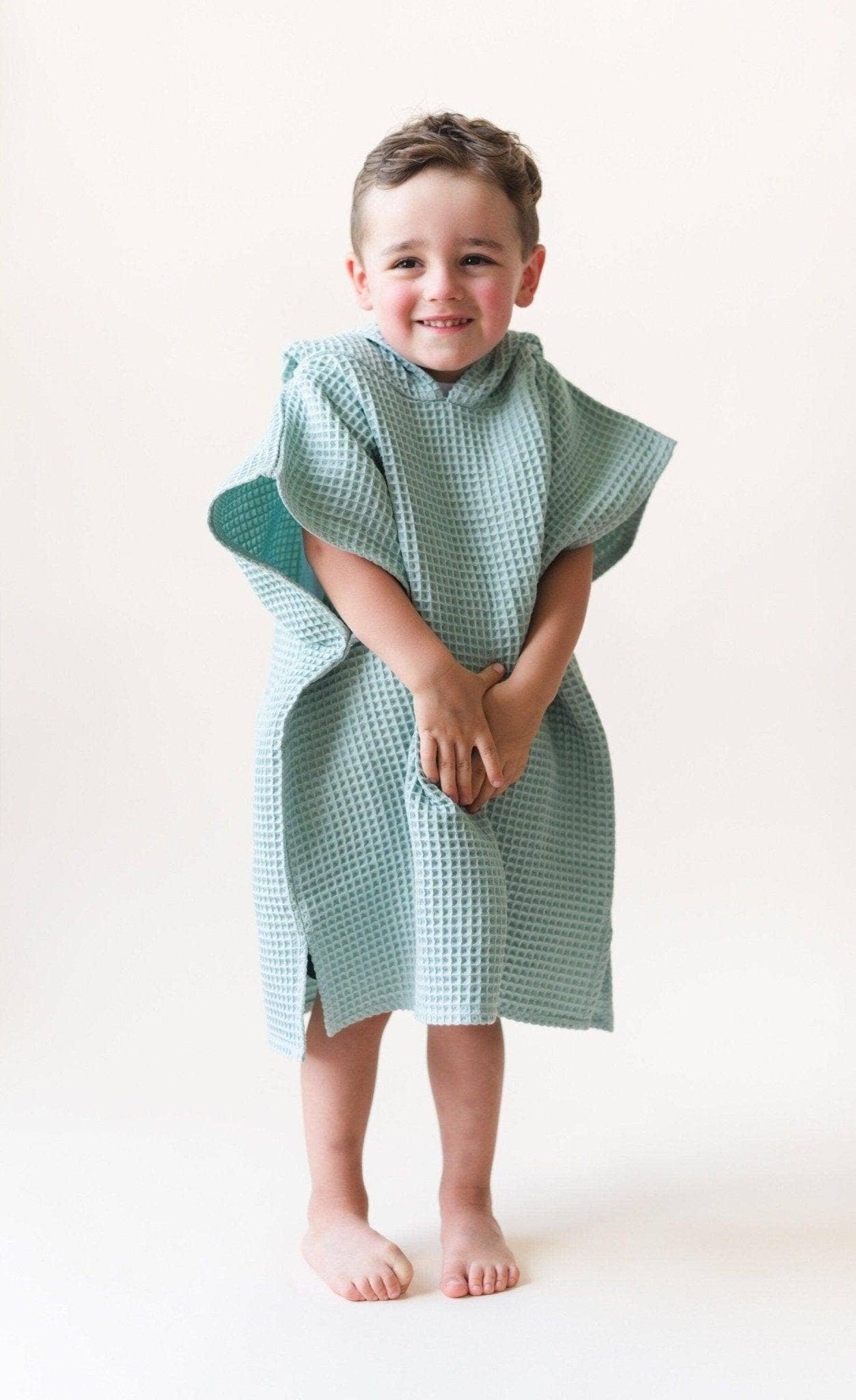Organic Cotton, Waffle Beach Towel Poncho