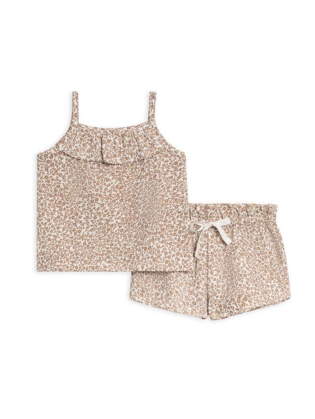 Organic Baby Haven Muslin Tank Set - Kit Floral / Truffle