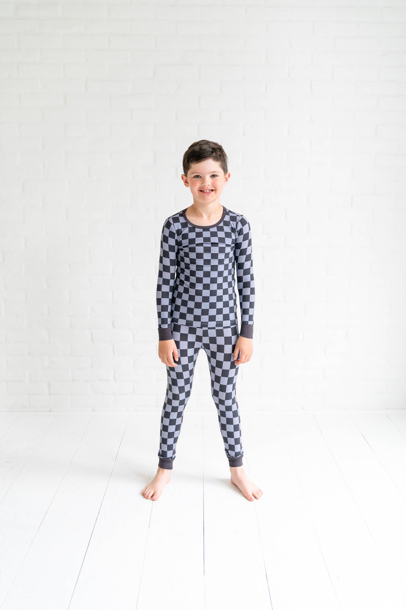 Stone Checkers Bamboo 2-Piece Pajama Set