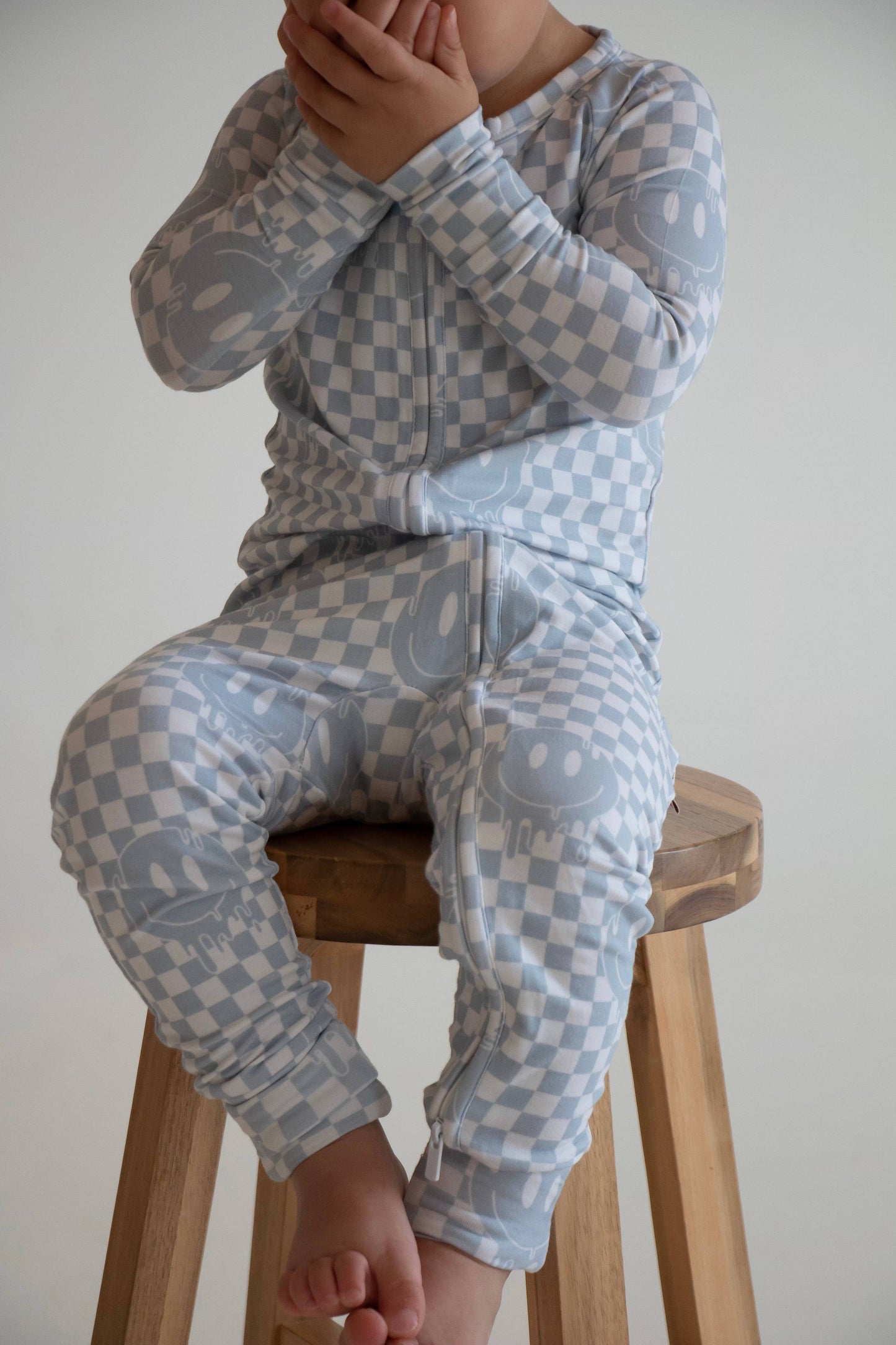Blue Drip Smiley 2 Piece Set