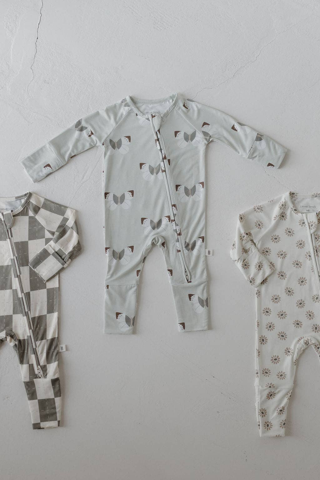 Bamboo Zip Pajamas | Oat & Sage