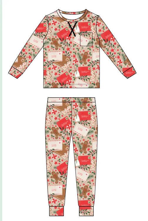 Letters to Santa Long Sleeve Bamboo Pajama & Lounge Set, 18 Months -8