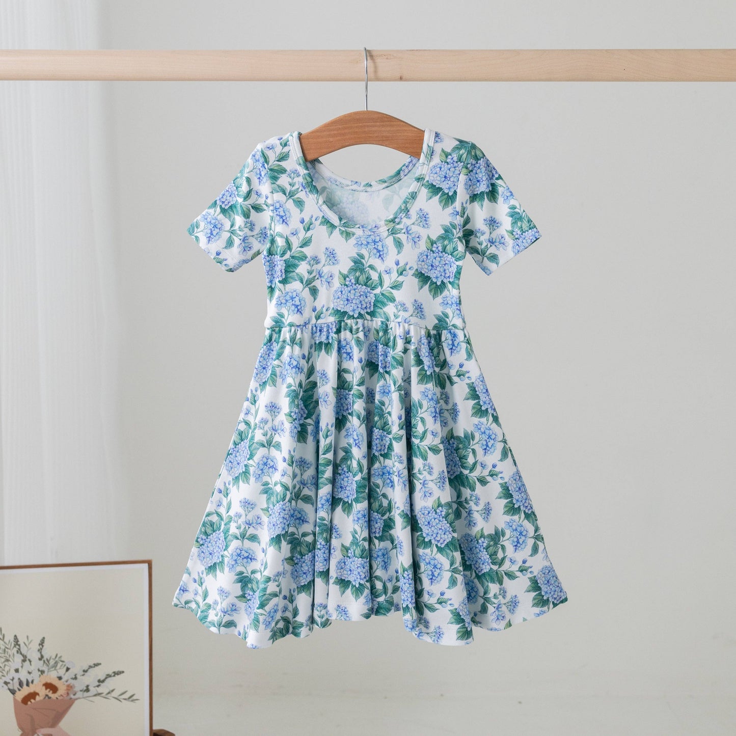 Hydrangea Heaven Cotton Twirl Dress