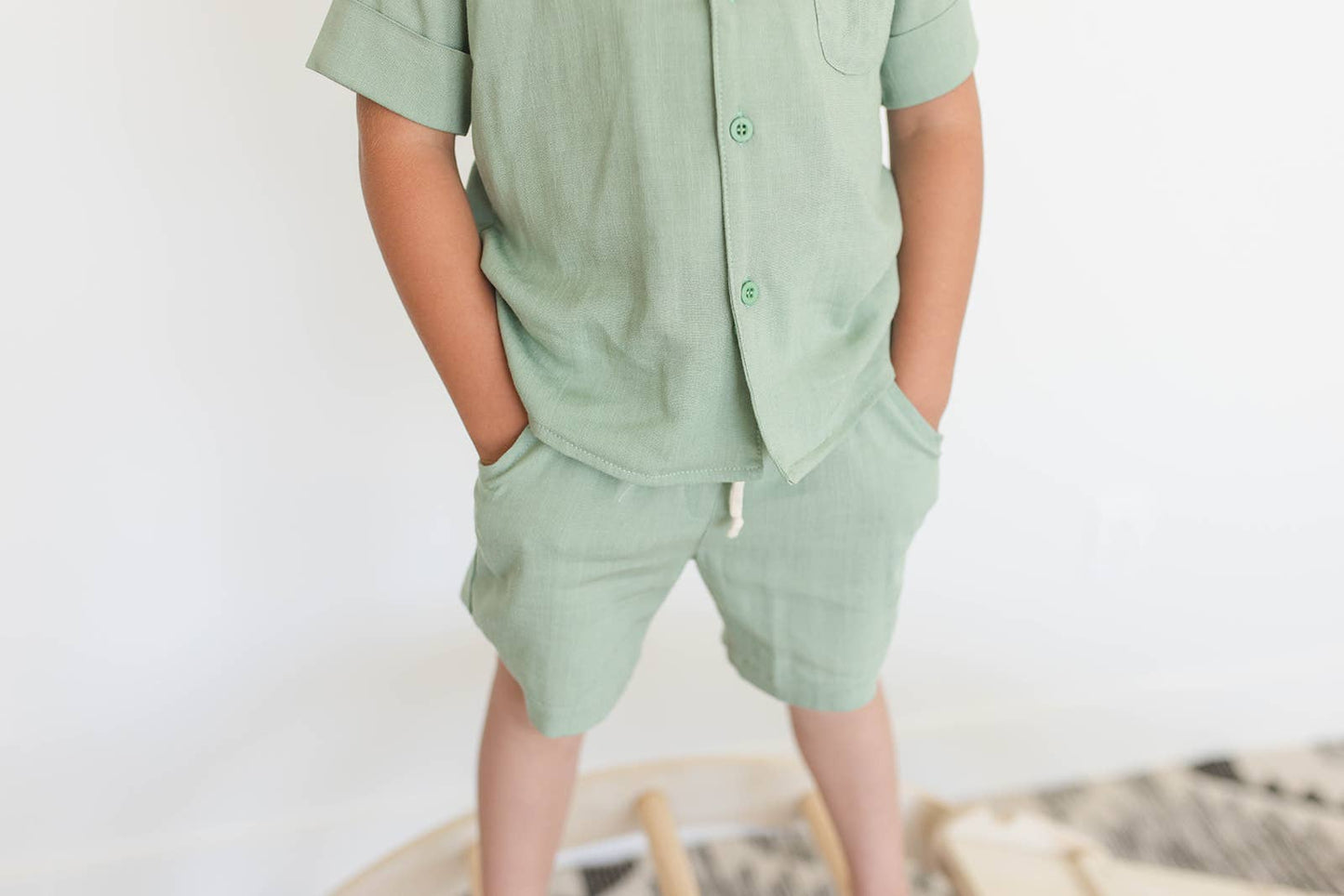 Cotton Linen Set in Mint