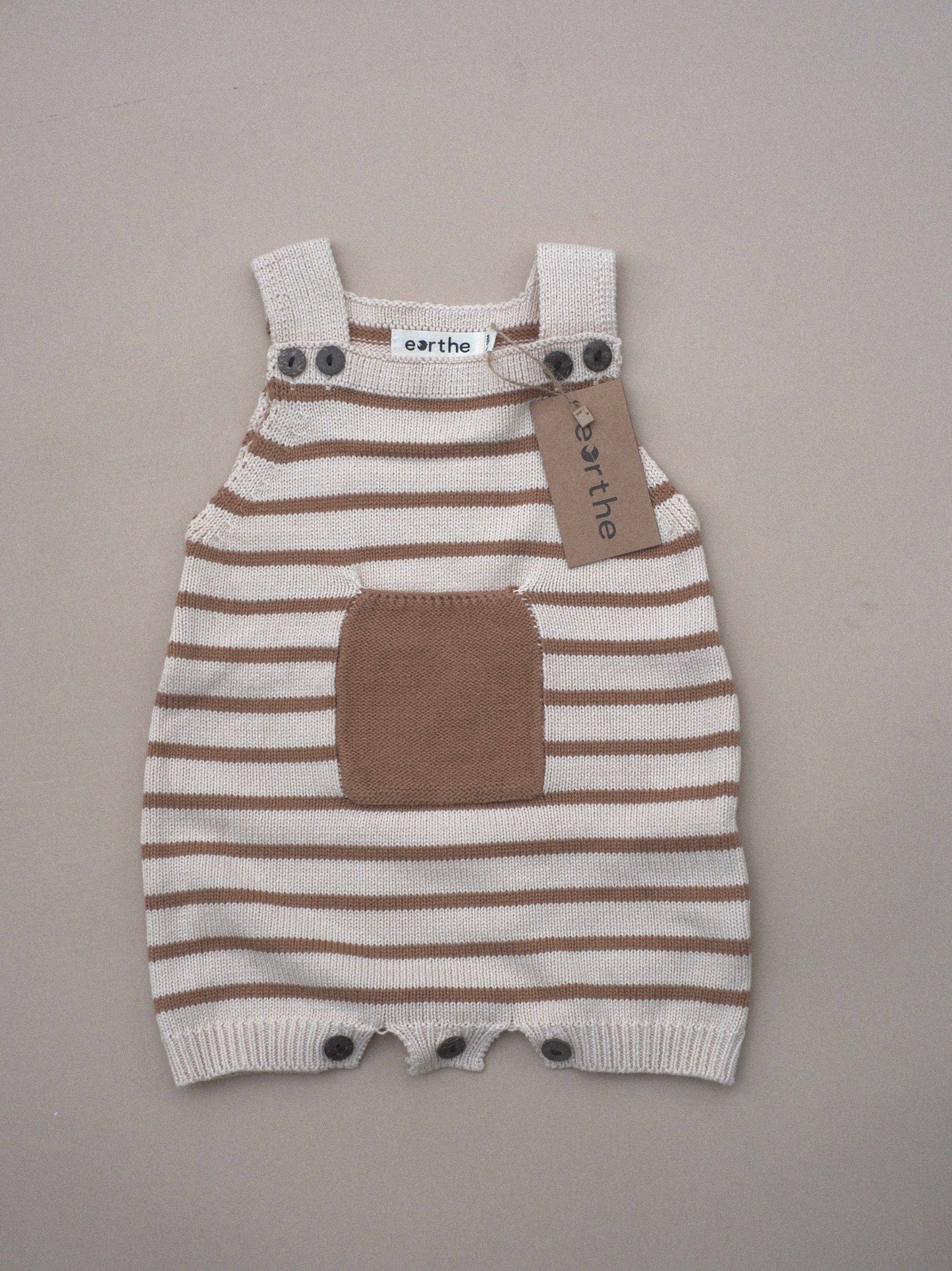 Sleeveless Knit Romper / Caramel