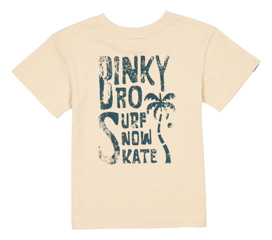 Tan Blue Palm Tree T-Shirt