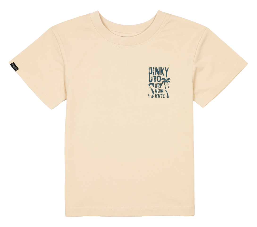 Tan Blue Palm Tree T-Shirt