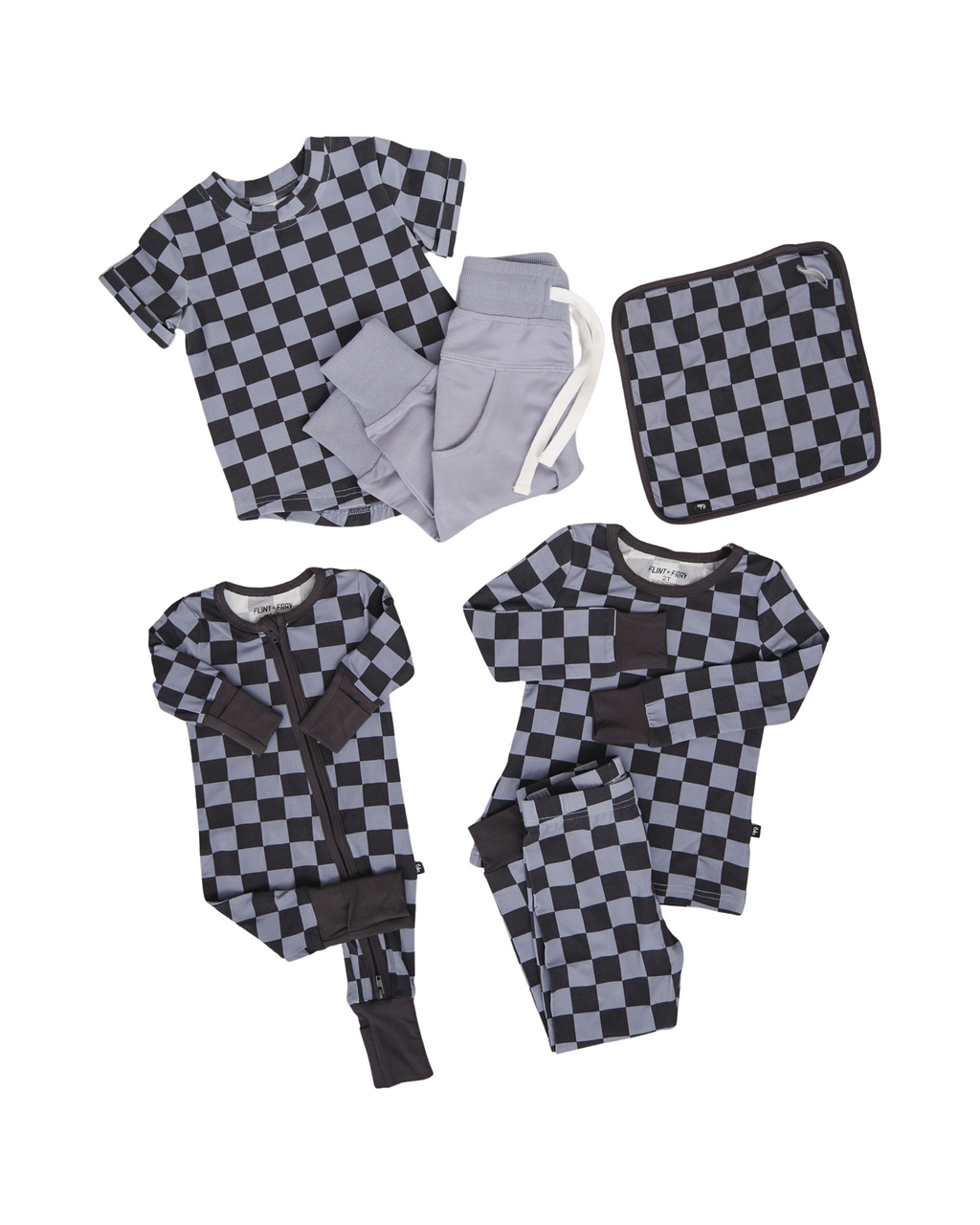 Stone Checkers Bamboo 2-Piece Pajama Set