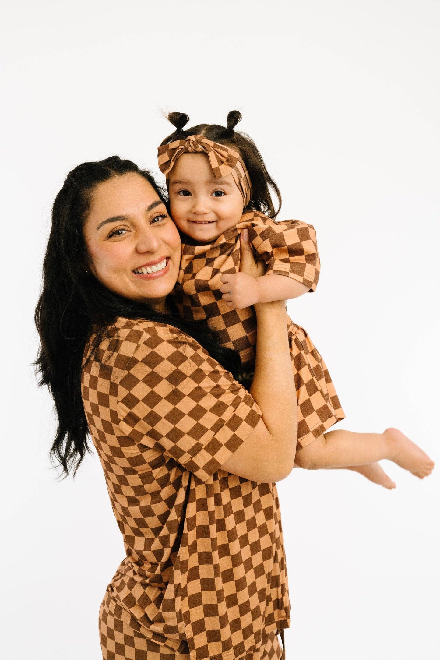 Espresso Checkered Slouchy Set