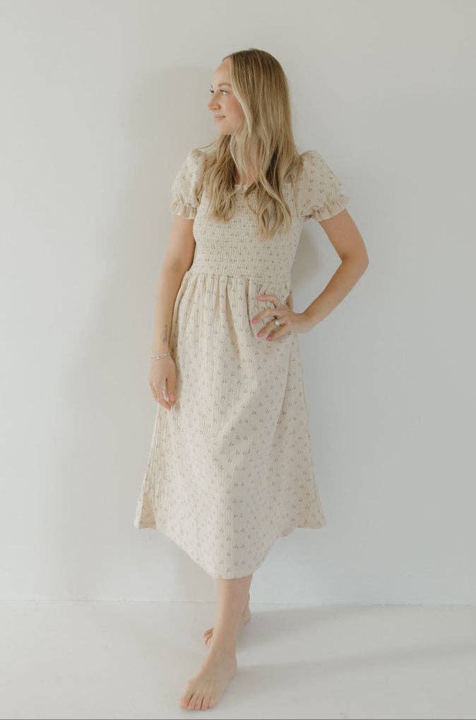 Women's Short Sleeve Muslin Dress | Flora