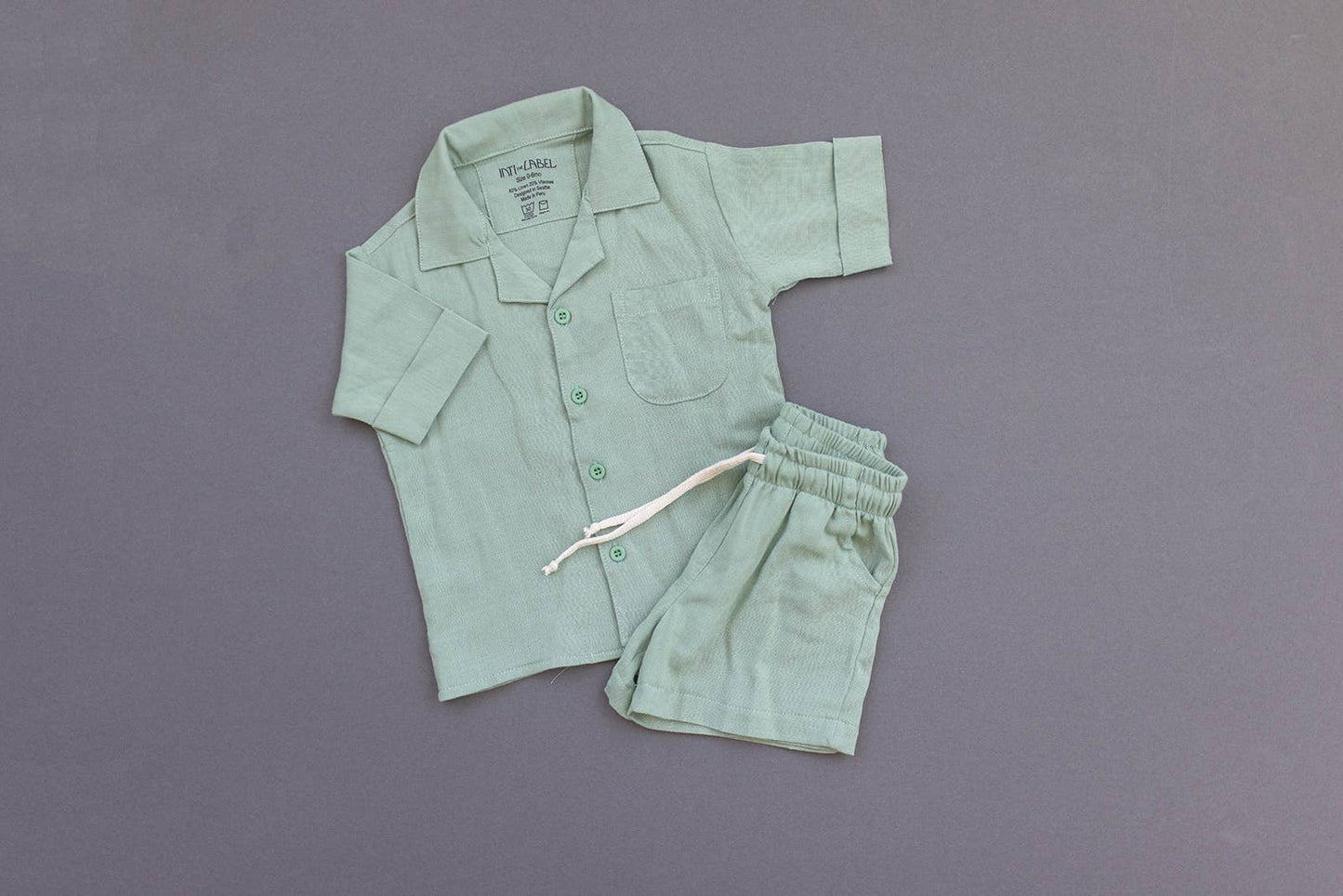 Cotton Linen Set in Mint
