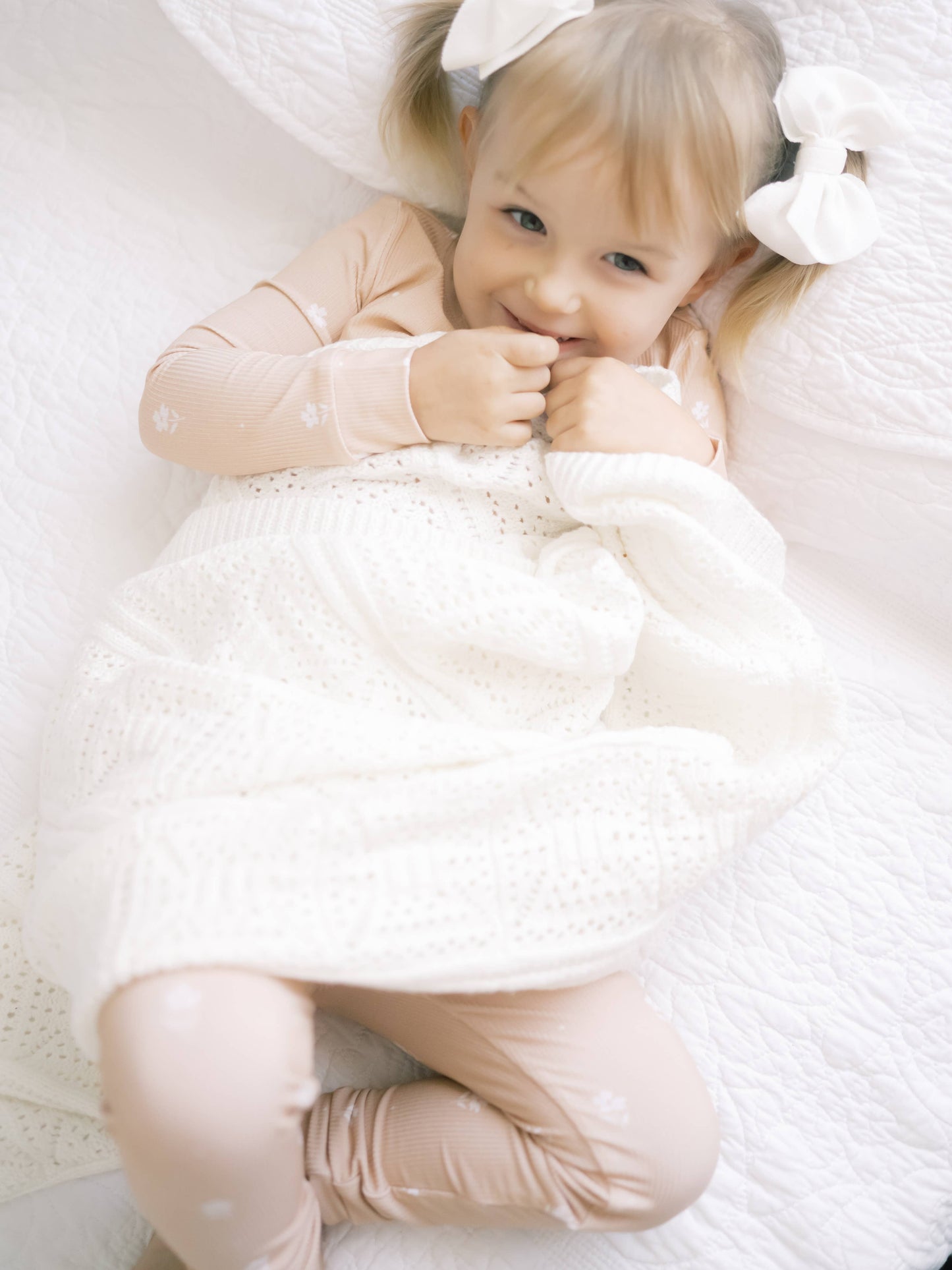 Ribbed Bamboo Pj Set || Beige Floral