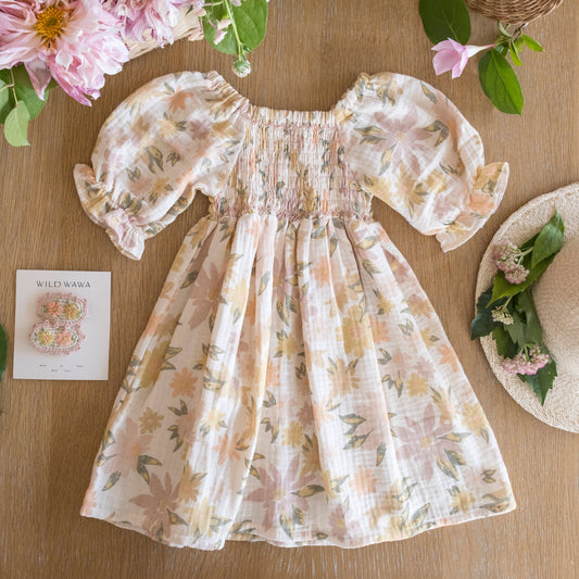 Ivy Dress - Mauve Meadow