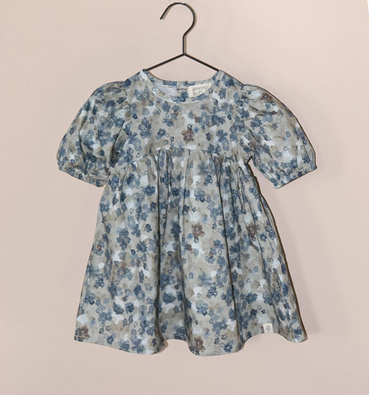 Forget-Me-Not Floral Dress w/ Puff Sleeves & BLOOMERS |