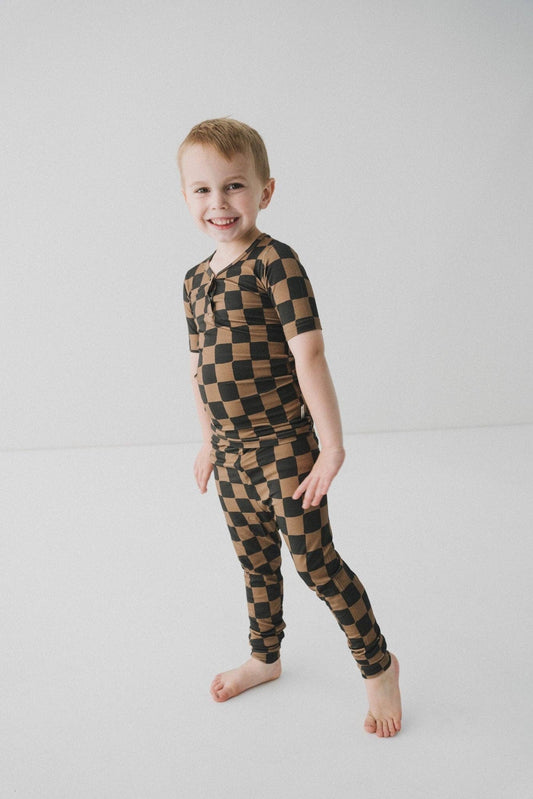 Ink & Earth Checkerboard 2pc Pajama Set