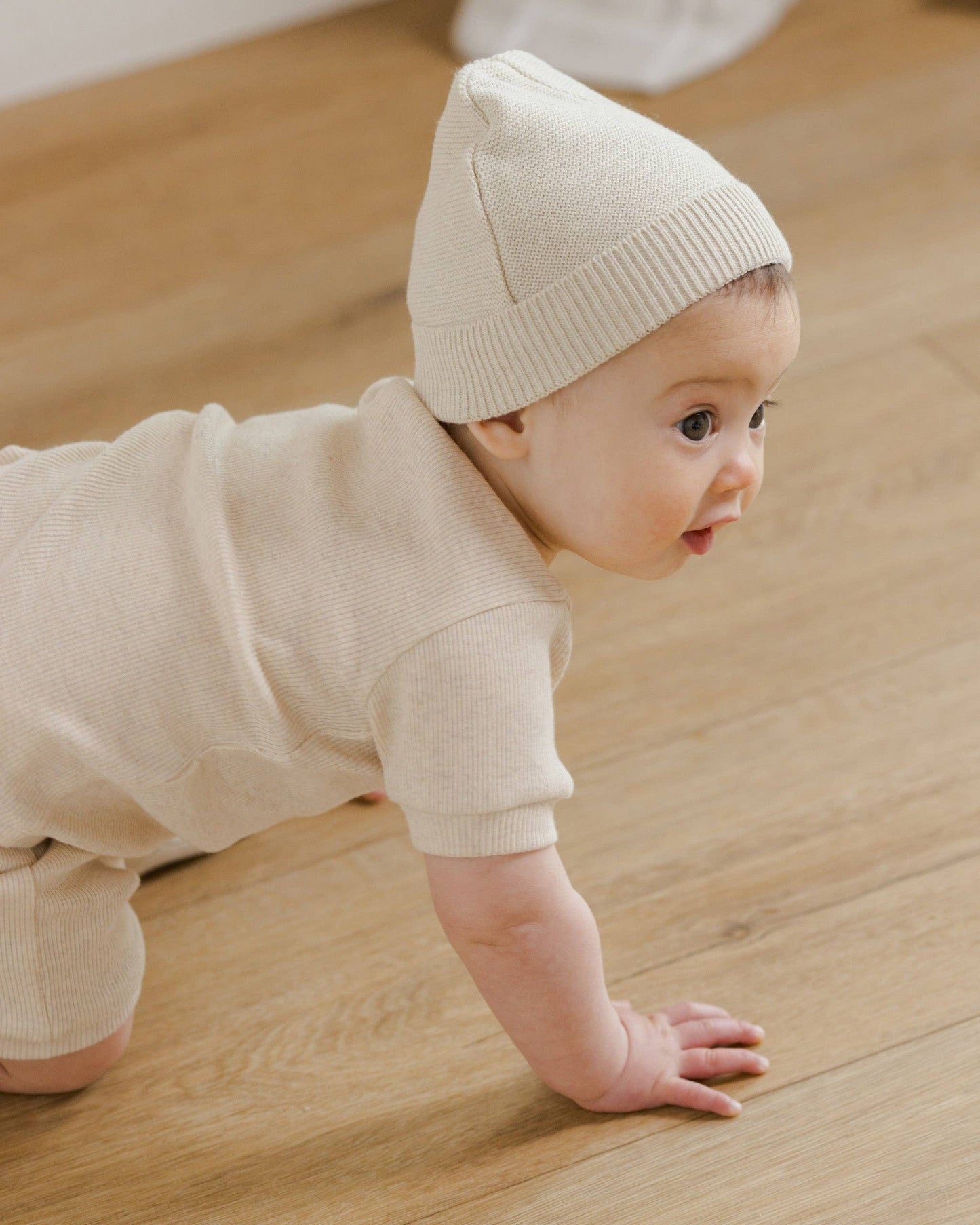 Baby Beanie Heathered Natural