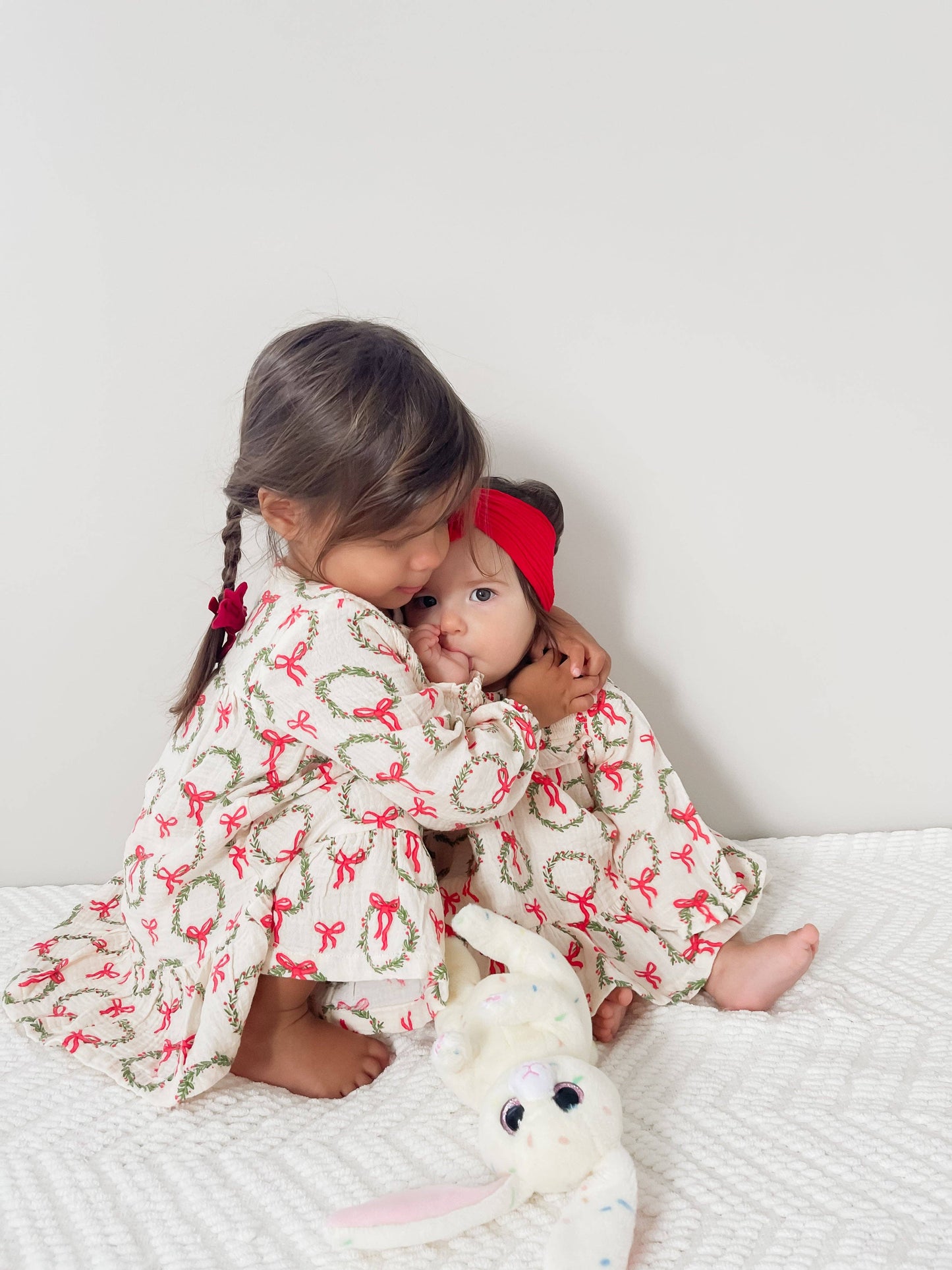 Smocked Ruffle Tiered Dress, Wreath