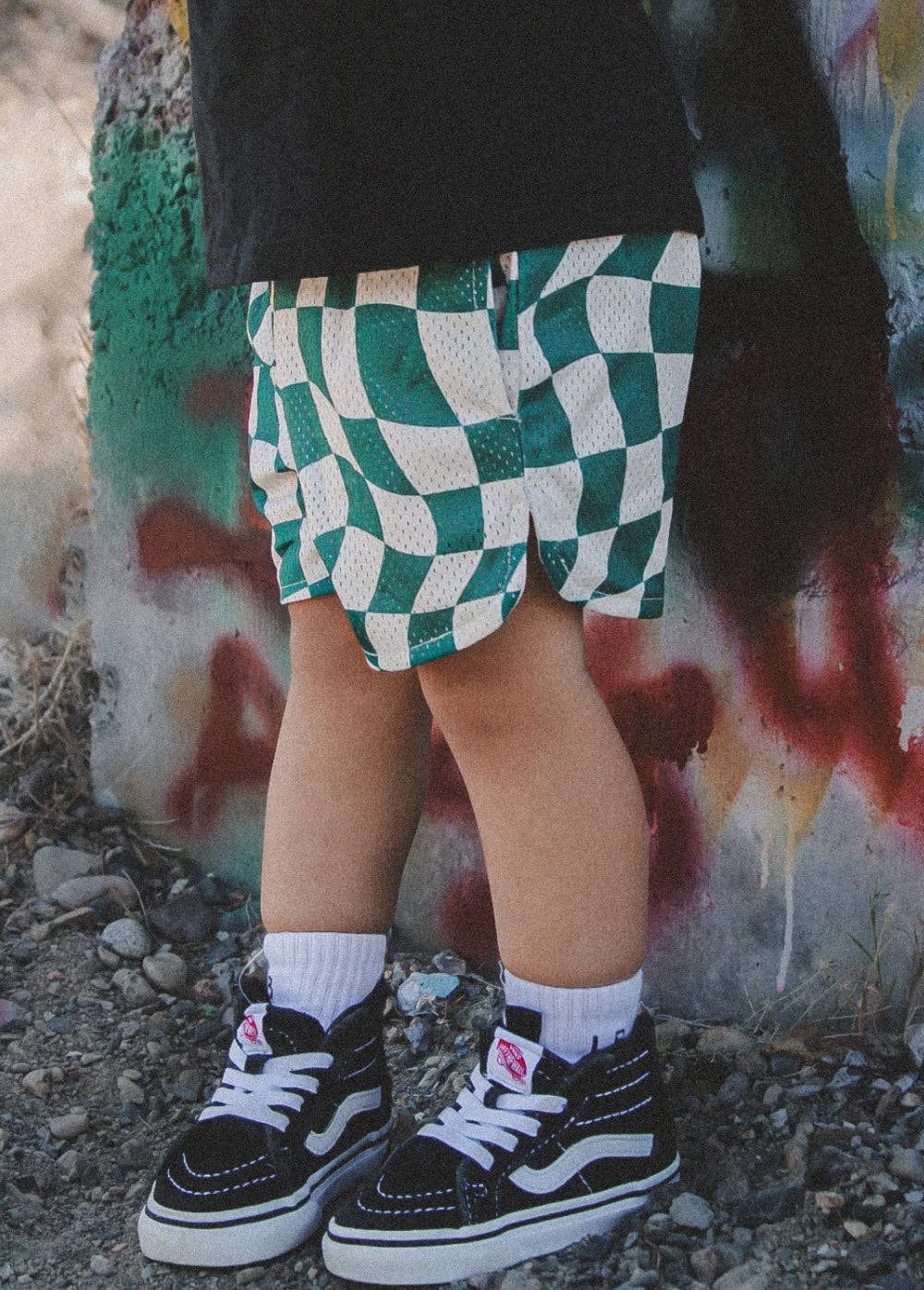 Green Checker Basketball Shorts