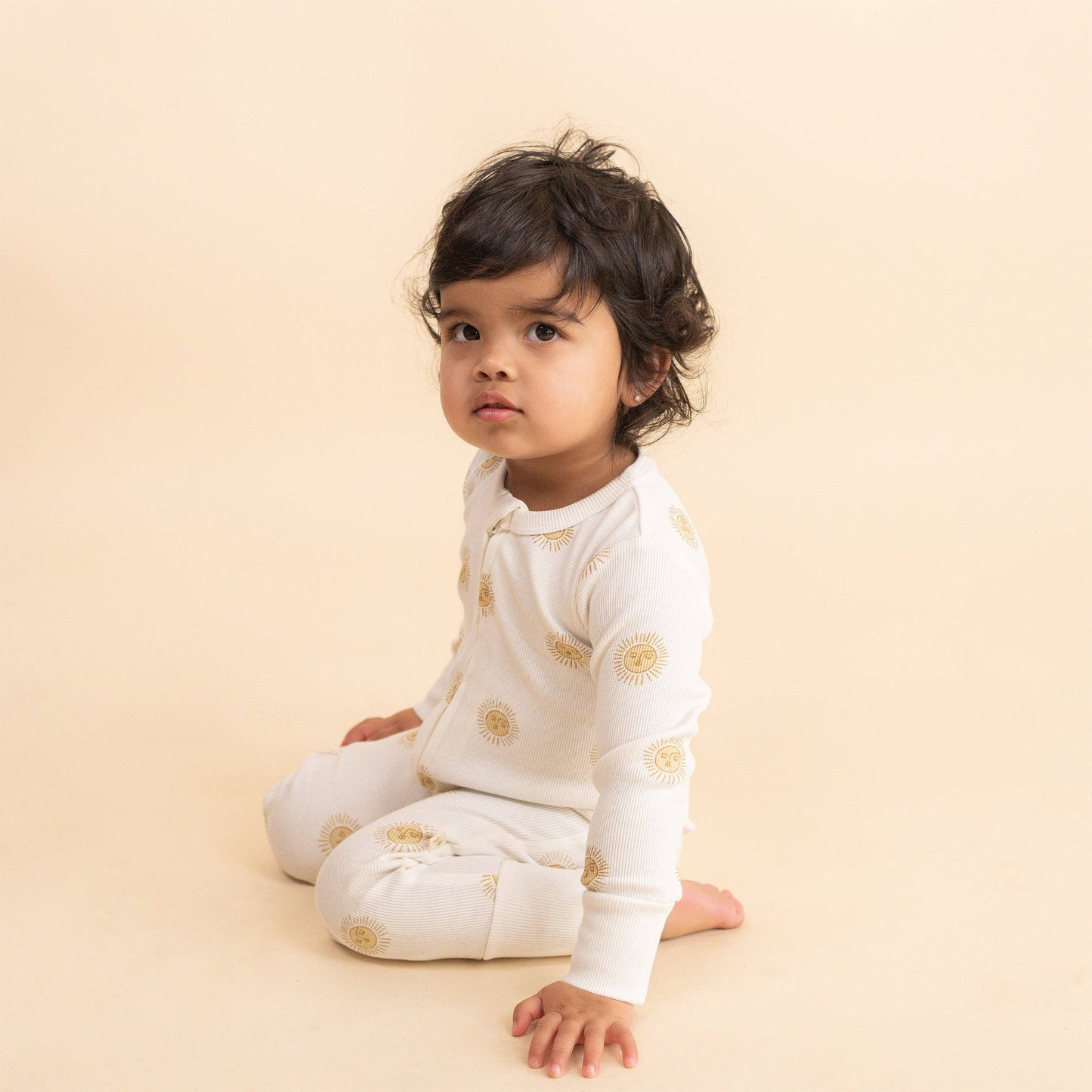 Organic 2-Way Zip Romper - Summer Sun