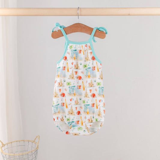 Organic Cotton Shoulder-Tie Bubble - Beach Day