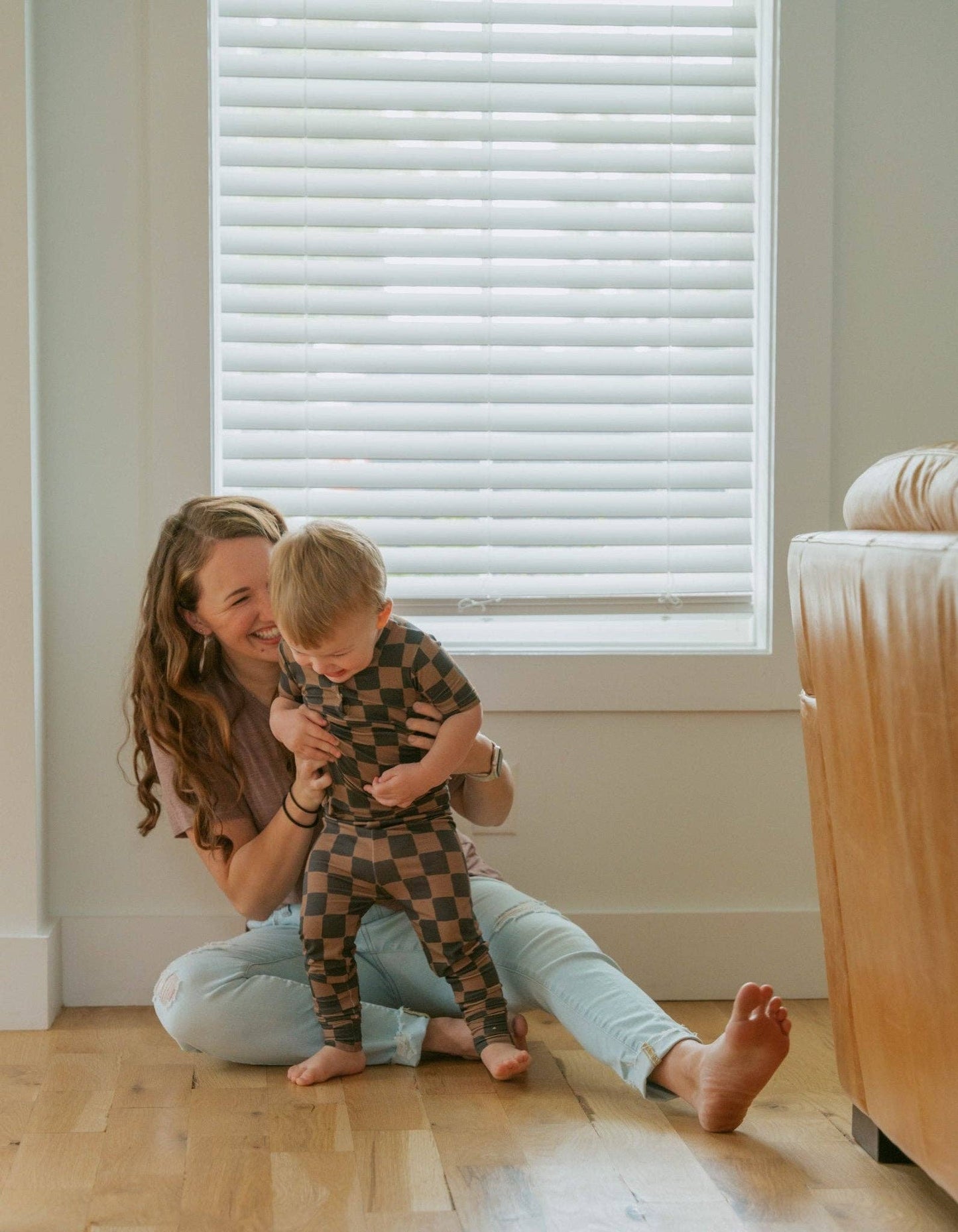 Ink & Earth Checkerboard 2pc Pajama Set