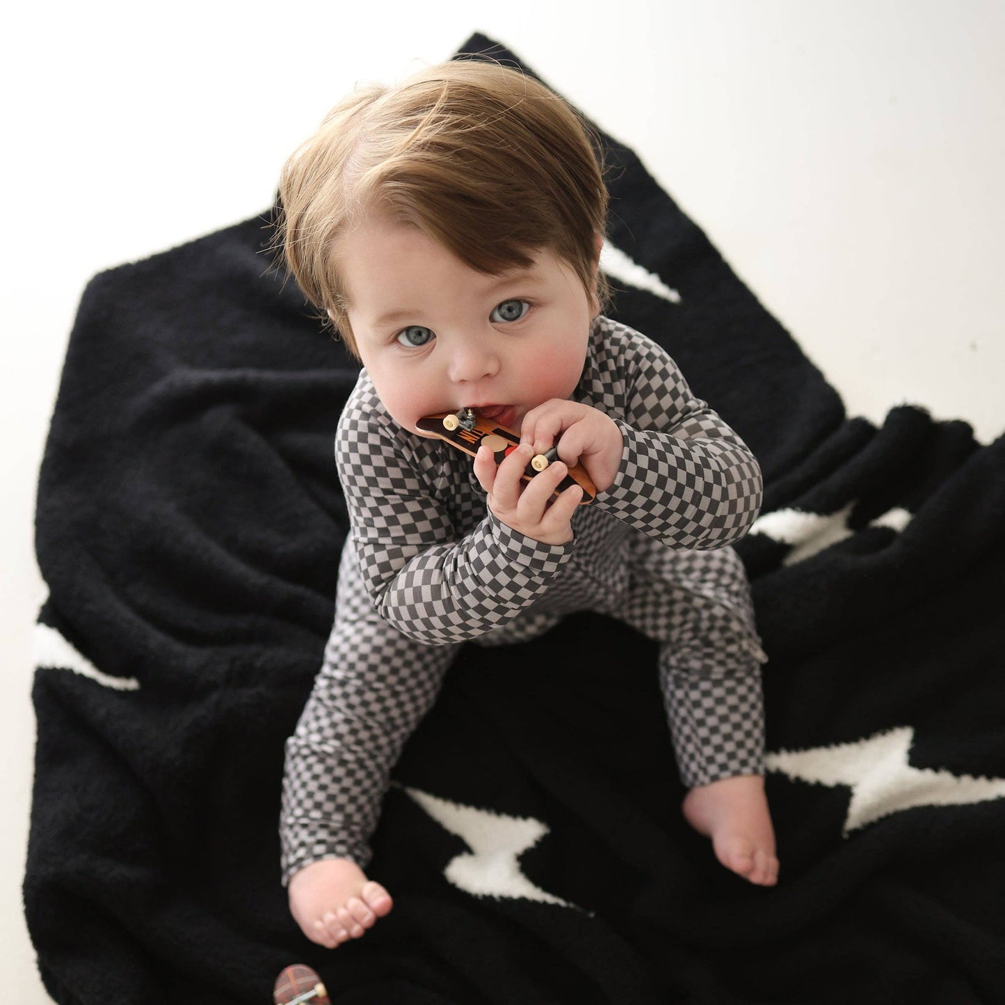 Bamboo Zip Pajamas | Street Micro Check