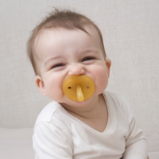Natursutten's Natural Rubber Orthodontic Pacifier with Butterfly Shield - Small (0-6 Months)