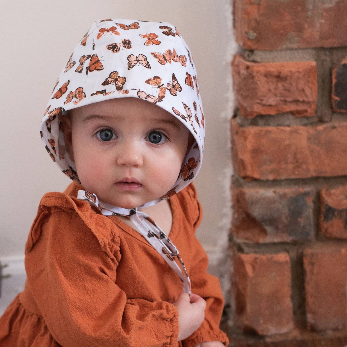 Butterflies Danish Baby Bonnet UPF 50+