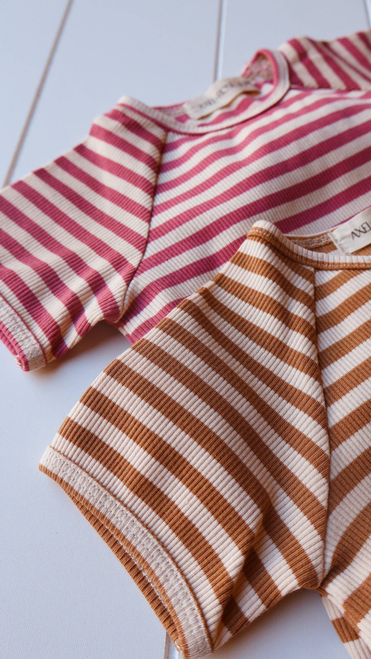 Stripe Ribbed Bubble Onesie