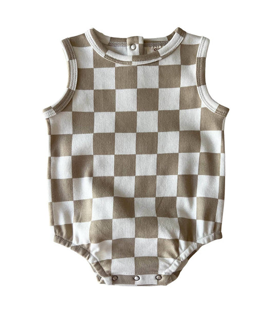 Tiramisu Checkerboard / Organic Dune Bubble (Baby - Kids)