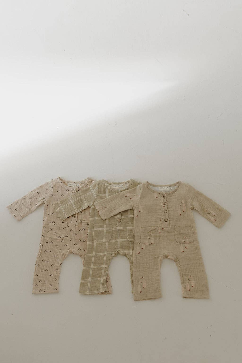 Long Sleeve Muslin Romper | Flora