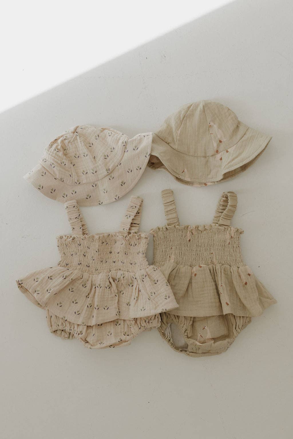 Sleeveless Muslin Romper & Hat | Silly Goose