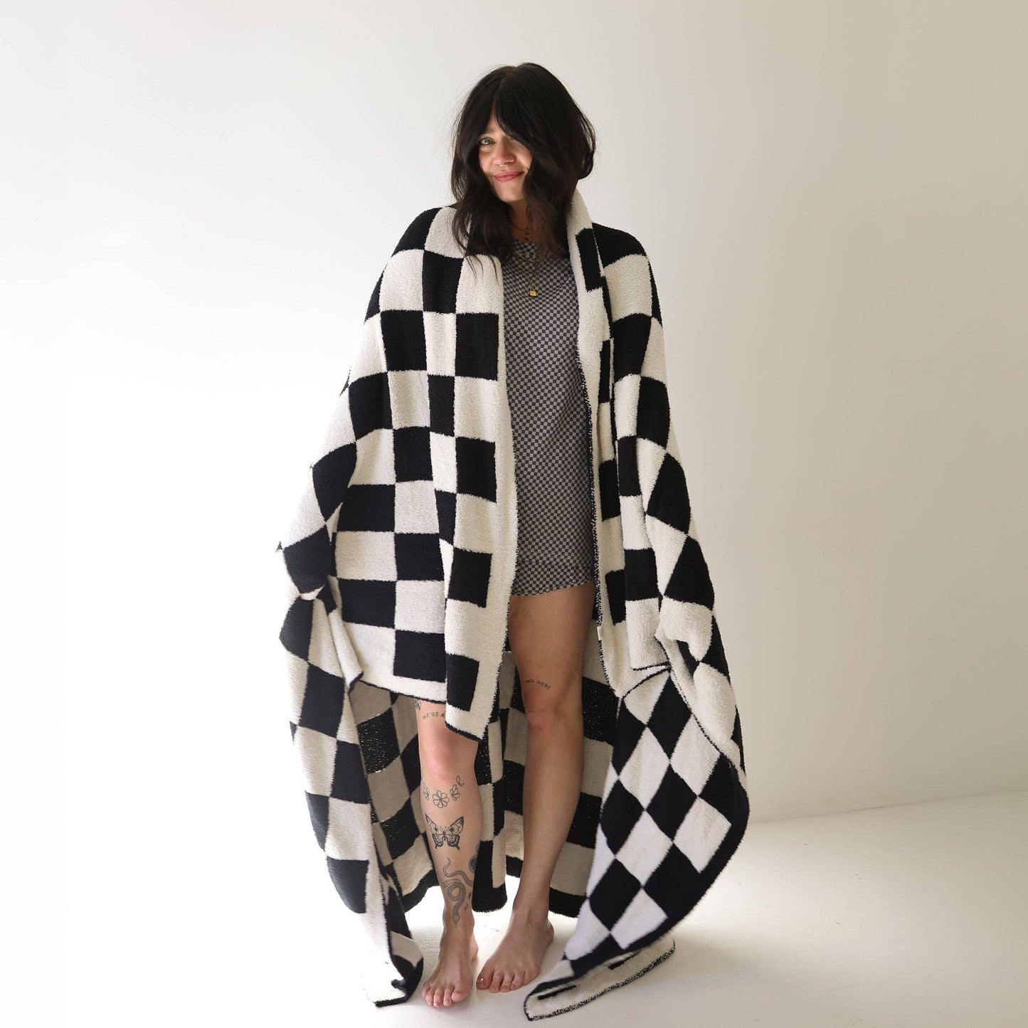 Women's Bamboo Short Set | Street Micro Check