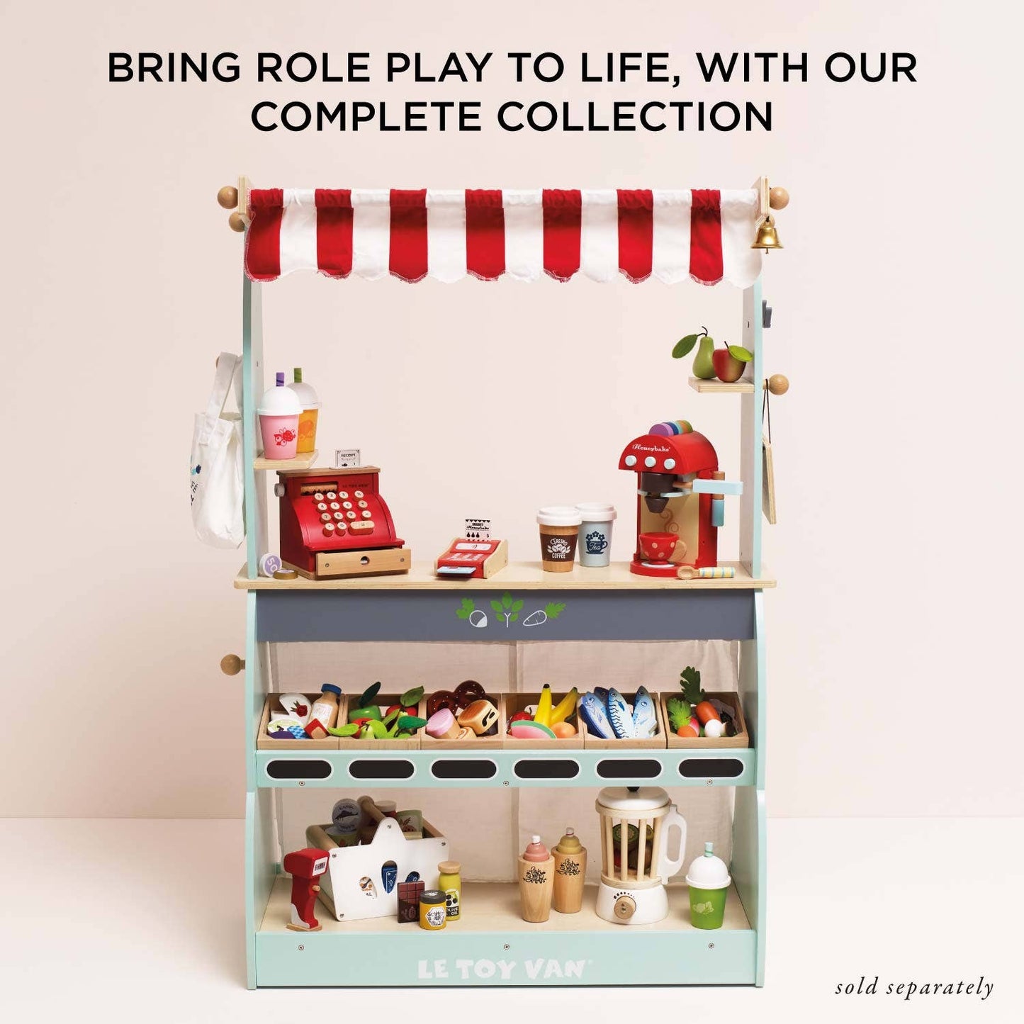 Market Fish Wooden Play Food Crate