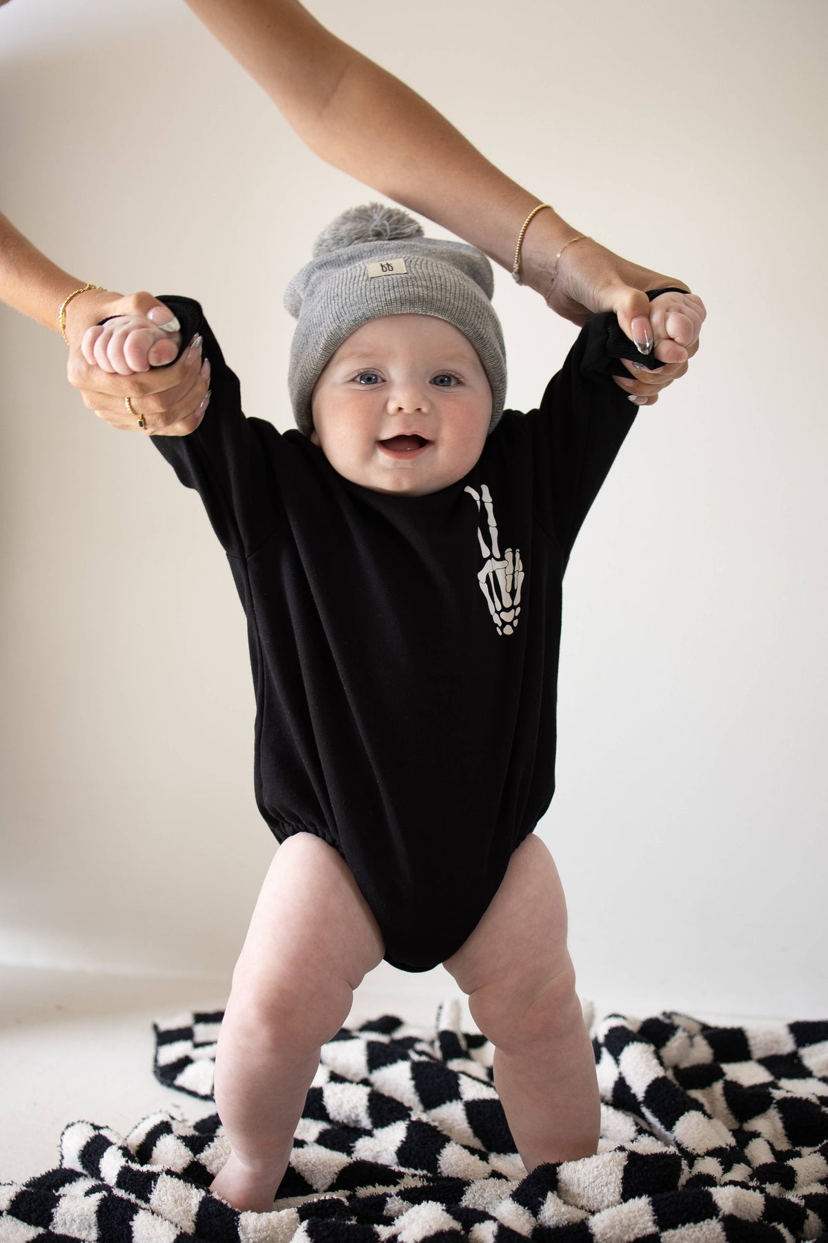 Sweatshirt Romper | Midnight Skelly