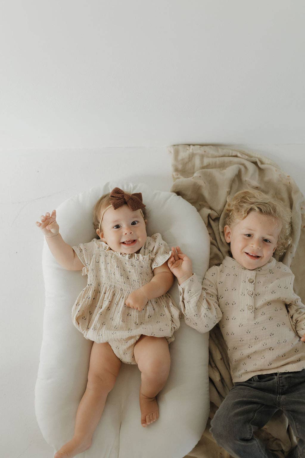 Ruffle Muslin Romper | Flora