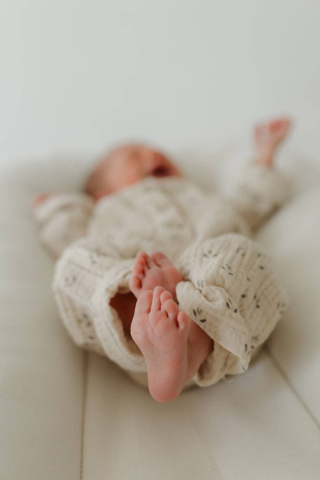 Long Sleeve Muslin Romper | Flora